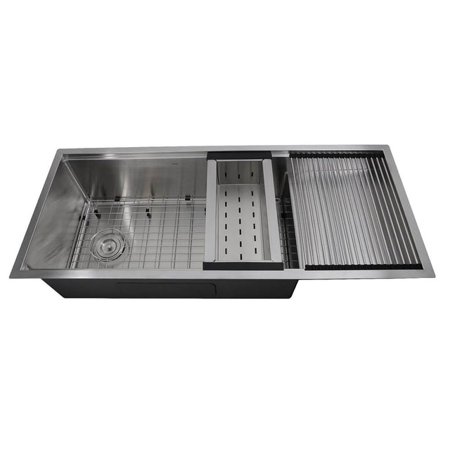 Nantucket Sinks - Small Radius Undermount Prep Station Sink - satin