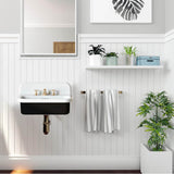 Fireclay 30'S Style Sink In White With A Black Bottom
