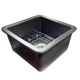 18-Inch Undermount Fireclay Kitchen Sink Finished In Matte Black