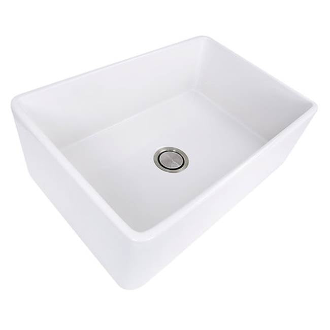 Nantucket Sinks - 30 Inch Fireclay Farmhouse Kitchen Sink T-Fcfs20 - Glazed White