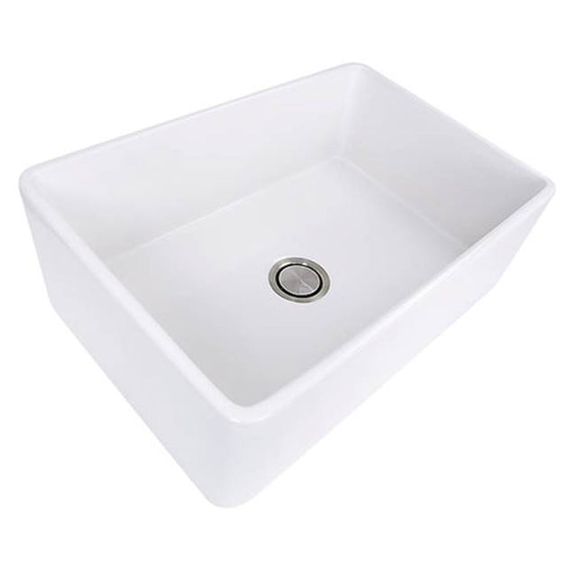 Nantucket Sinks - 30 Inch Fireclay Farmhouse Kitchen Sink T-Fcfs20 - Glazed White