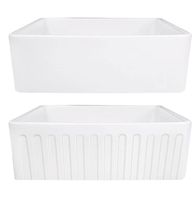 30 Inch Fireclay Farmhouse Kitchen Sink T-Fcfs20