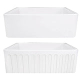 30 Inch Fireclay Farmhouse Kitchen Sink T-Fcfs20
