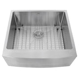 Nantucket Sinks - Apron2420SR-16 - 24 Inch Pro Series Single Bowl Farmhouse Apron Front Stainless Steel Kitchen Sink - Brushed Satin