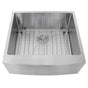 Nantucket Sinks - Apron2420SR-16 - 24 Inch Pro Series Single Bowl Farmhouse Apron Front Stainless Steel Kitchen Sink - Brushed Satin