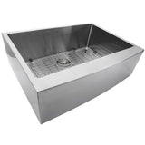 Apron302010SR-16 - 30 Inch Pro Series Single Bowl Farmhouse Apron Front Stainless Steel Kitchen Sink
