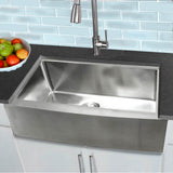 Apron302010SR-16 - 30 Inch Pro Series Single Bowl Farmhouse Apron Front Stainless Steel Kitchen Sink