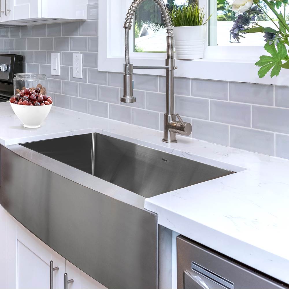 Apron302010SR-16 - 30 Inch Pro Series Single Bowl Farmhouse Apron Front Stainless Steel Kitchen Sink