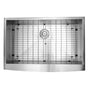 Nantucket Sinks - Apron332010-16 - 33 Inch Pro Series Single Bowl Farmhouse Apron Front Stainless Steel Kitchen Sink - Brushed Satin