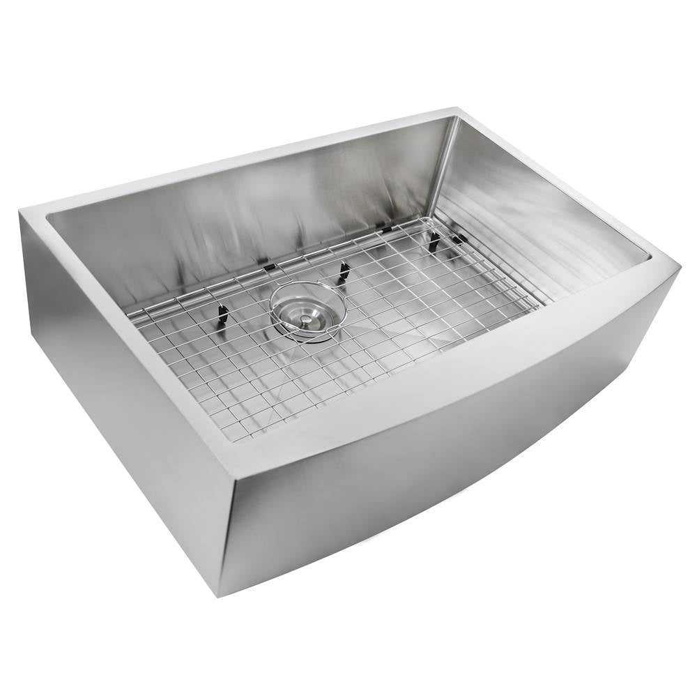 33 Inch Pro Series Small Radius Farmhouse Apron Front Stainless Steel Sink