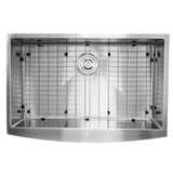 33 Inch Pro Series Small Radius Farmhouse Apron Front Stainless Steel Sink