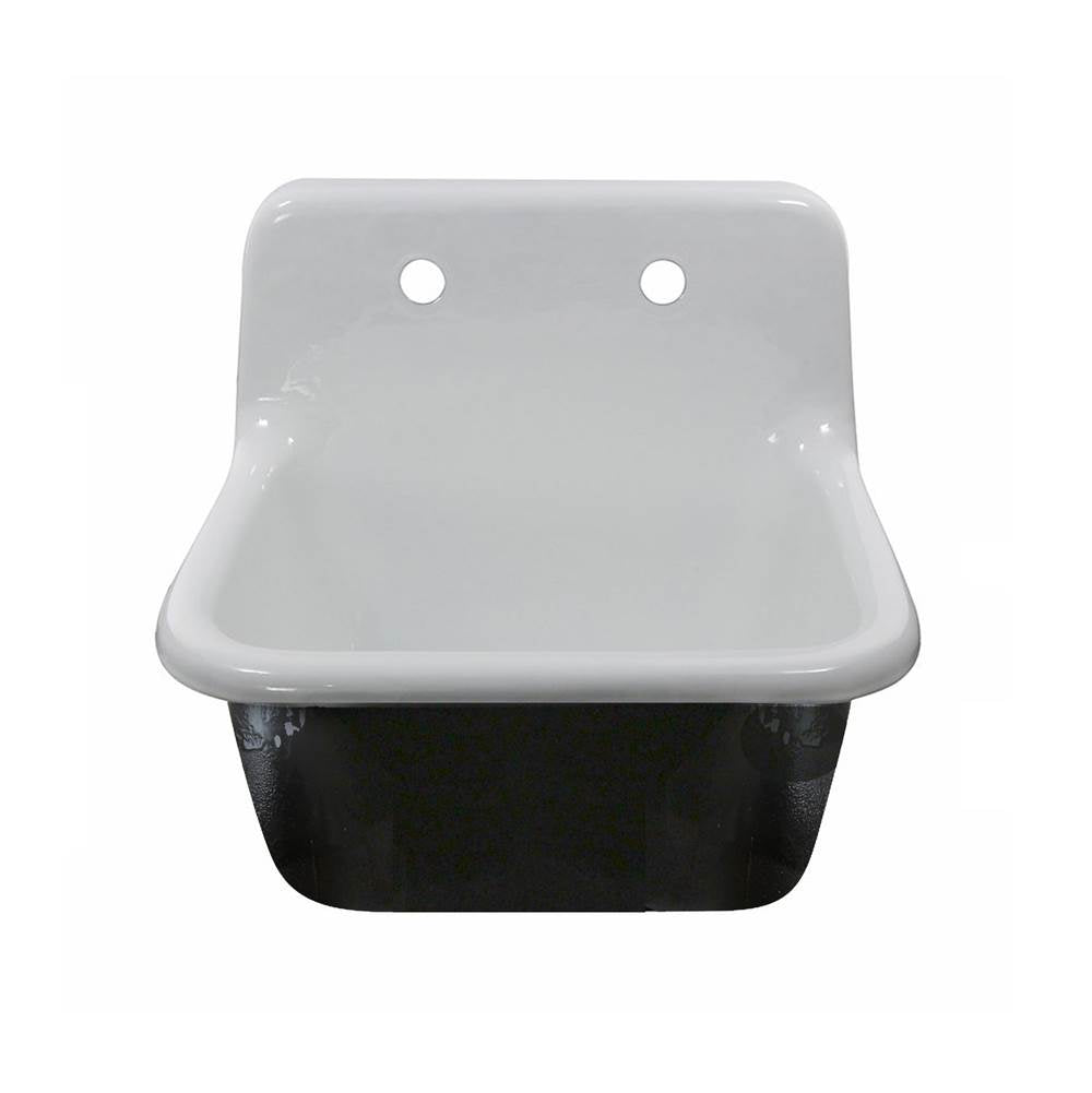 Nantucket Sinks - 22in Wallmount Sink - Glazed White, Black