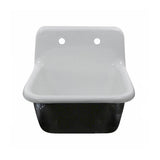 Nantucket Sinks - 22in Wallmount Sink - Glazed White, Black