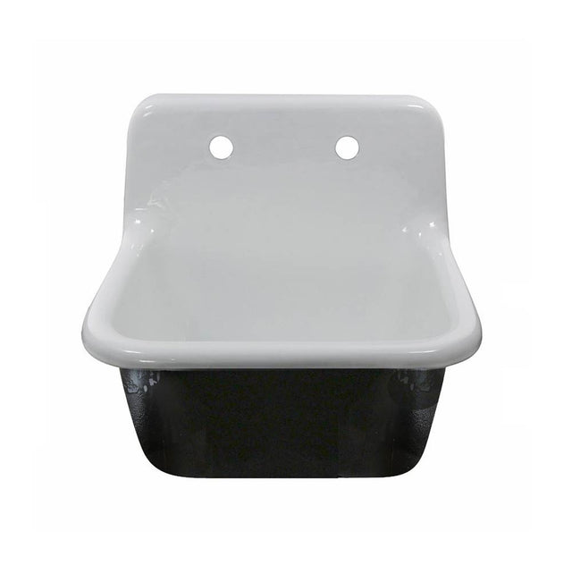 Nantucket Sinks - 22in Wallmount Sink - Glazed White, Black