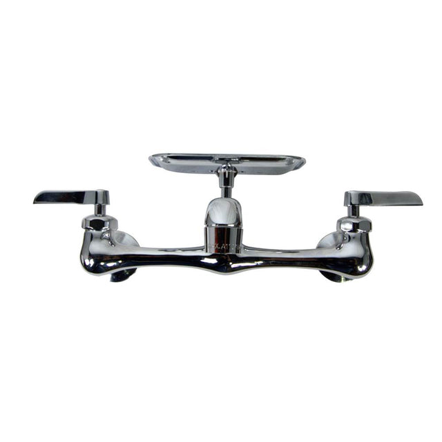 Nantucket Sinks - Wall Mount Faucet with Soap Dish - Chrome