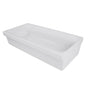 Nantucket Sinks - 35.5 Inch Rectangular Italian Fireclay Vessel Sink - Glazed White