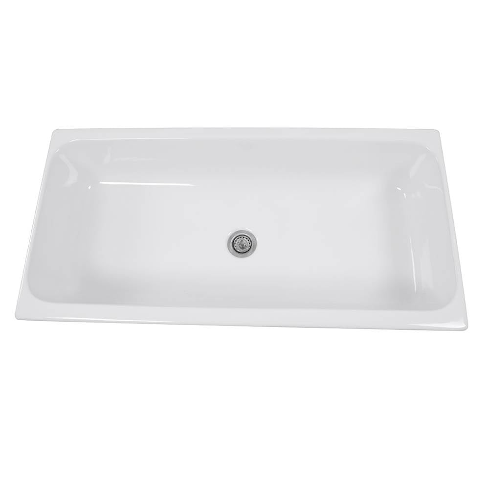 35.5 Inch Rectangular Italian Fireclay Vessel Sink