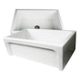 Nantucket Sinks - 30 Inch Fireclay Farmhouse Apron Sink with reversible facades. Plain on one side and arched on the other - Porcelain Enamel Glaze White