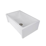 30 Inch Fireclay Farmhouse Apron Sink with reversible facades. Plain on one side and arched on the other