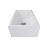30 Inch Fireclay Farmhouse Apron Sink with reversible facades. Plain on one side and arched on the other