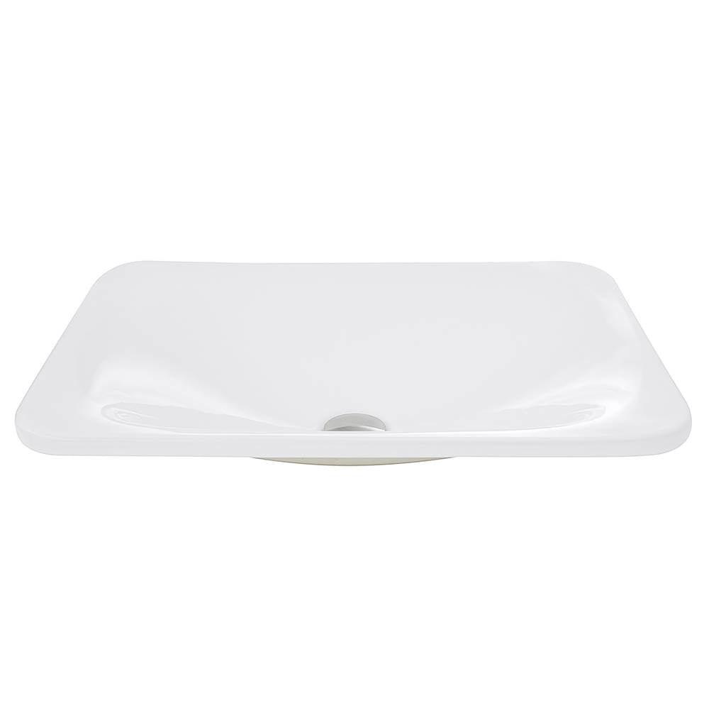 21 Inch Rectangular Drop-In Ceramic Vanity Sink