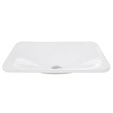 21 Inch Rectangular Drop-In Ceramic Vanity Sink