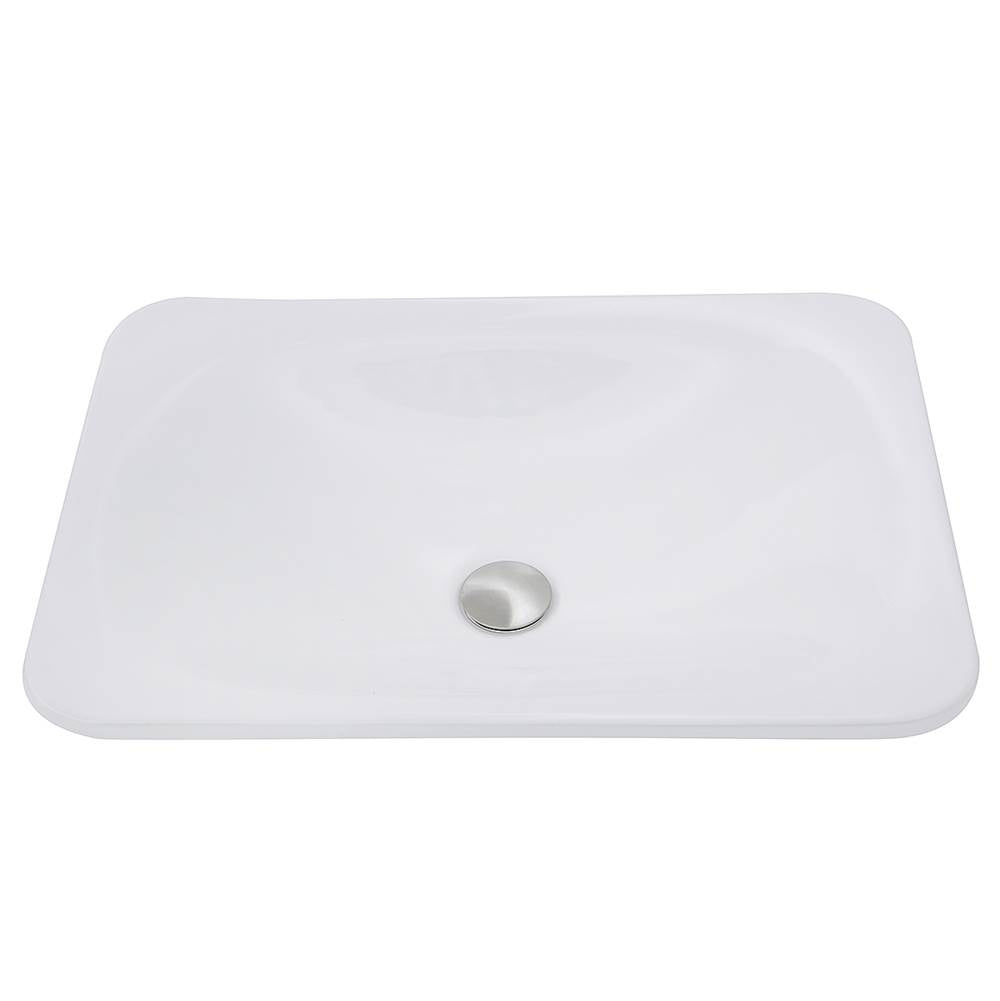 21 Inch Rectangular Drop-In Ceramic Vanity Sink