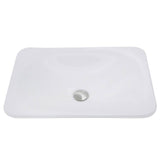 21 Inch Rectangular Drop-In Ceramic Vanity Sink
