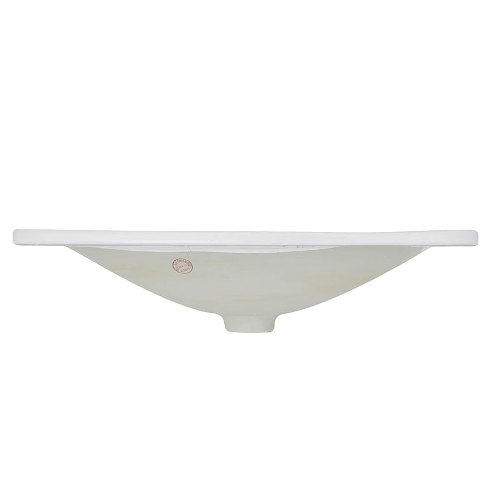 21 Inch Rectangular Drop-In Ceramic Vanity Sink