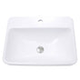 Nantucket Sinks - 23 Inch 1-hole Rectangular Drop-In Ceramic Vanity Sink - Porcelain Enamel Glaze White