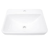 23 Inch 1-hole Rectangular Drop-In Ceramic Vanity Sink