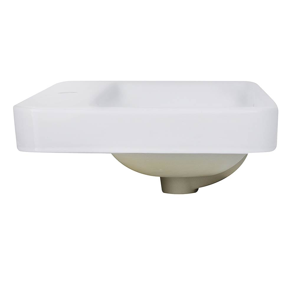 23 Inch 1-hole Rectangular Drop-In Ceramic Vanity Sink