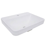 23 Inch 1-hole Rectangular Drop-In Ceramic Vanity Sink