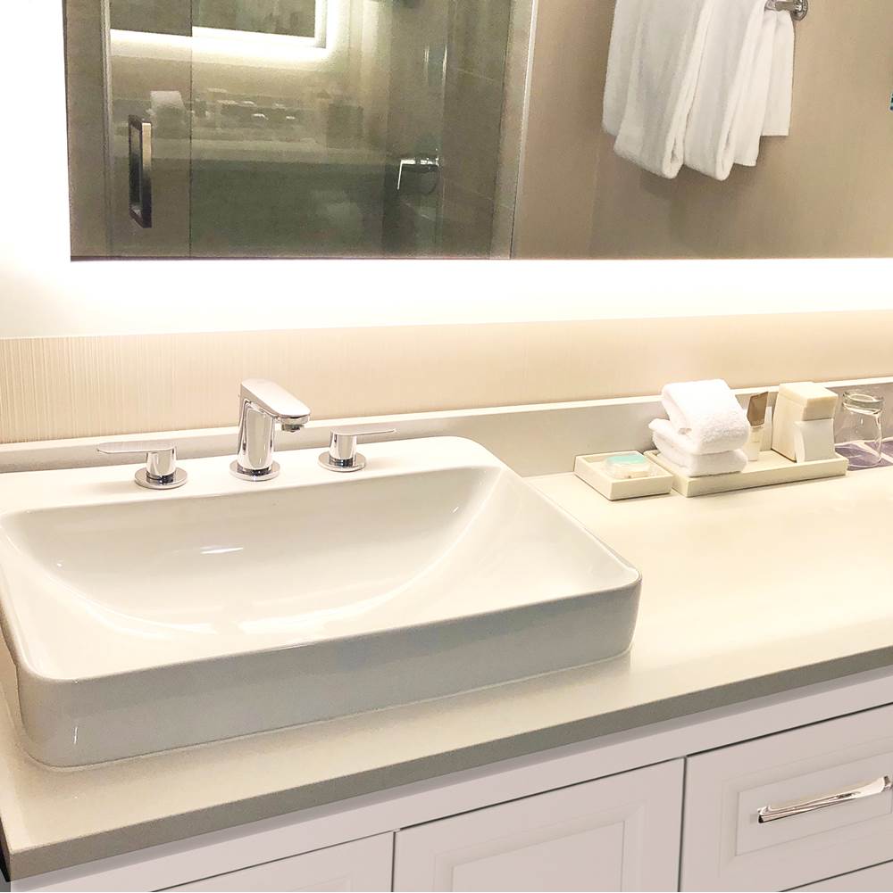 23 Inch 3-hole Rectangular Drop-In Ceramic Vanity Sink