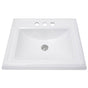 Nantucket Sinks - 23 Inch Rectangular Drop-In Ceramic Vanity Sink - Porcelin Enamel Glaze