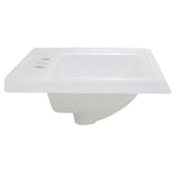 23 Inch Rectangular Drop-In Ceramic Vanity Sink