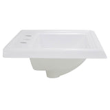 23 Inch Rectangular Drop-In Ceramic Vanity Sink