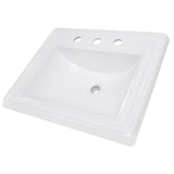 23 Inch Rectangular Drop-In Ceramic Vanity Sink