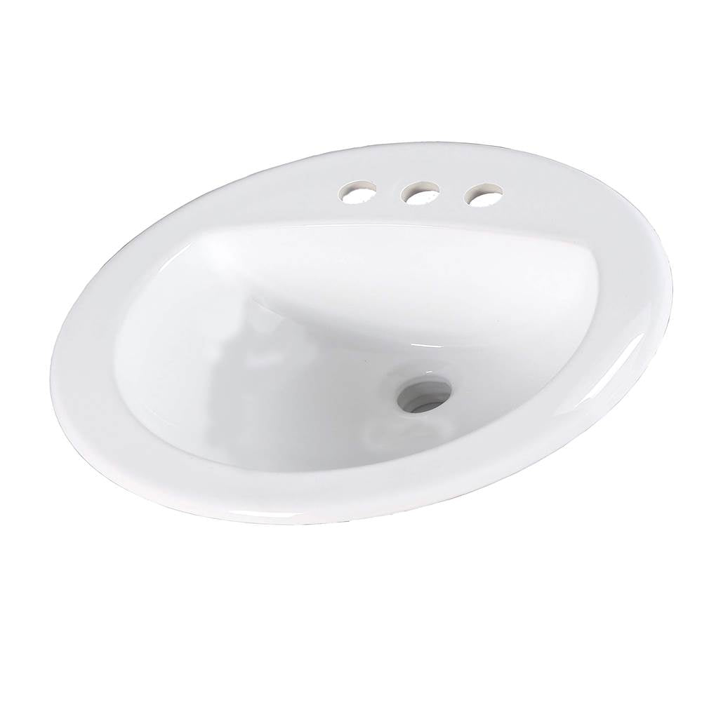 20.25 Inch Drop-In Ceramic Vanity Sink