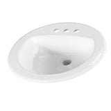 20.25 Inch Drop-In Ceramic Vanity Sink