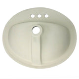20.25 Inch Drop-In Ceramic Vanity Sink