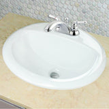 20.25 Inch Drop-In Ceramic Vanity Sink