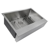 Nantucket Sinks - Patented Design Stainless Steel Apron Sink - Brushed Satin