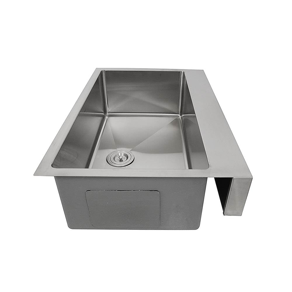 Patented Design Pro Series Single Bowl Undermount Stainless Steel Kitchen Sink with 5.5 Inch Apron Front