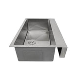 Patented Design Pro Series Single Bowl Undermount Stainless Steel Kitchen Sink with 5.5 Inch Apron Front