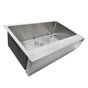 Nantucket Sinks - Patented Design Pro Series Single Bowl Undermount Stainless Steel Kitchen Sink with 9 Inch Apron Front - Brushed Satin