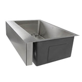 Patented Design Pro Series Single Bowl Undermount Stainless Steel Kitchen Sink with 9 Inch Apron Front