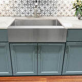 Patented Design Pro Series Single Bowl Undermount Stainless Steel Kitchen Sink with 9 Inch Apron Front