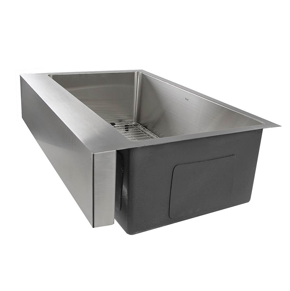 Patented Design Pro Series Single Bowl Undermount Stainless Steel Kitchen Sink with 7 Inch Apron Front