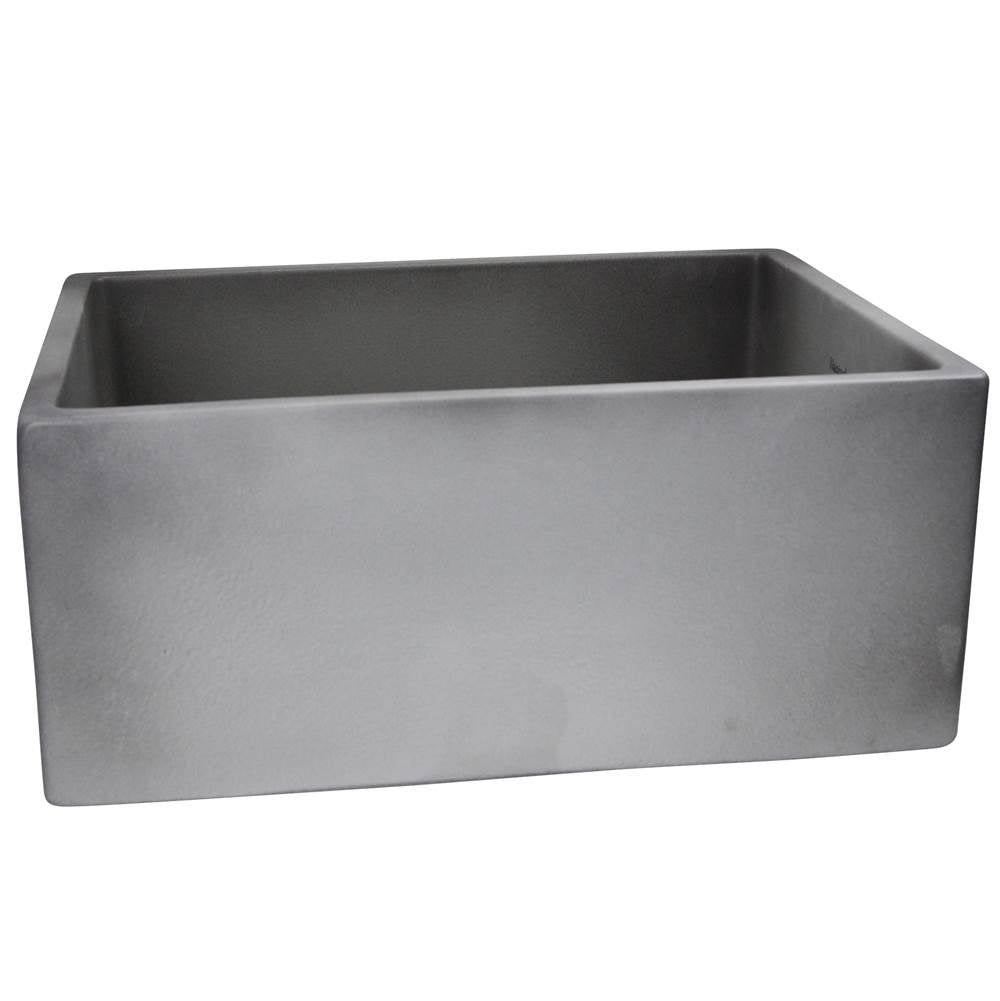 Nantucket Sinks - 24-Inch Farmhouse Fireclay Sink CONCRETE - Concrete